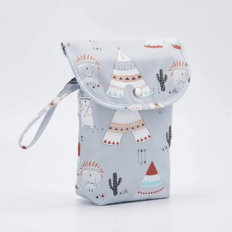 Waterproof Baby Diaper Bag Wet Dry Pouch with Wristlet