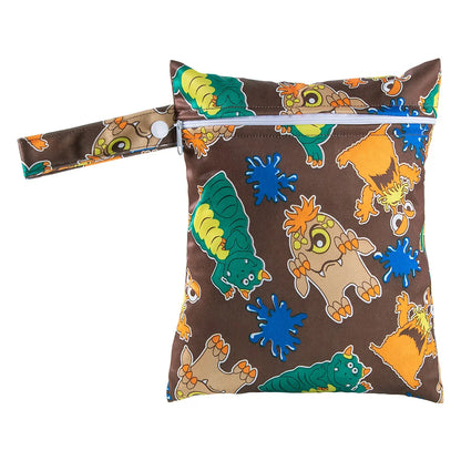Waterproof Wet Dry Diaper Bag 20x25cm PUL Zipper Pouch