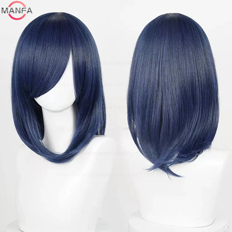 Anime Cosplay Bob Wig with Bangs – 40cm Heat Resistant, 54 Colors