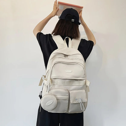 Large Capacity School Backpack with Coin Purse