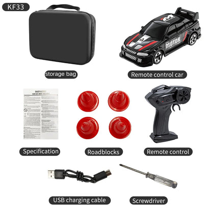 KF20 1:64 Drift RC Car – 4WD Remote Control Racing Car with Full Proportions