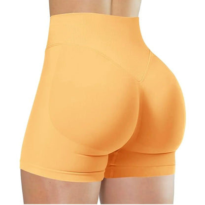Women's High Waist Seamless Scrunch Yoga Shorts