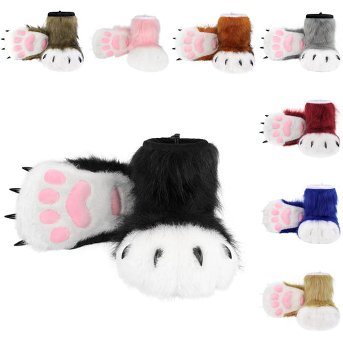 Animal Paw Slippers – Furry Claw Boots for Cosplay & Costume