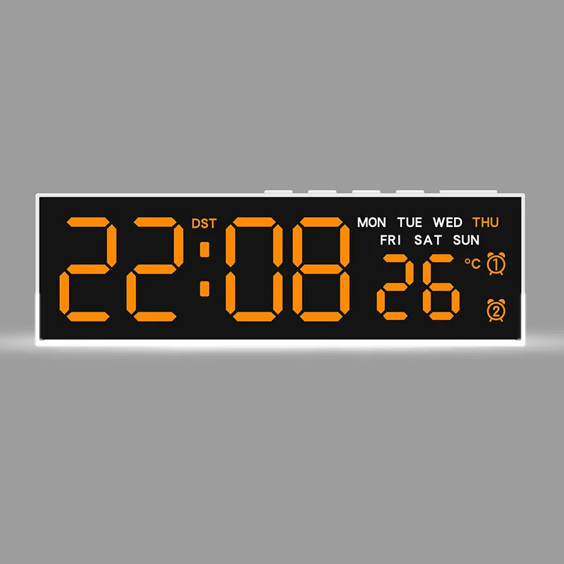 USB Digital Alarm Clock with Mood Light, Temperature & Dual Alarm