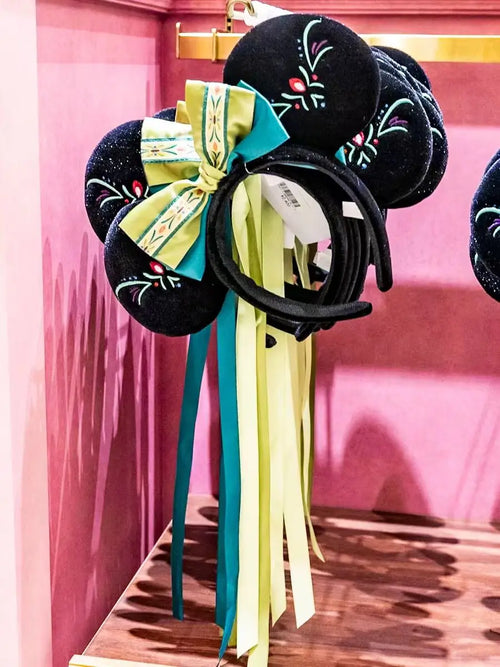 Disney Minnie Mouse Ear Headband with Bow – PU Leather Disneyland Ears