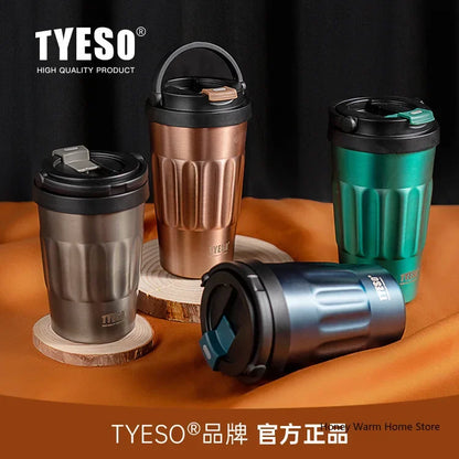 TYESO Insulated Coffee Tumbler – Stainless Steel Vacuum Flask 400ml & 500ml