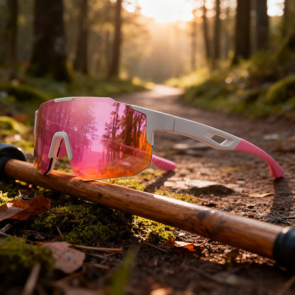 Oversized Sports Sunglasses – Wraparound Mirror Lens