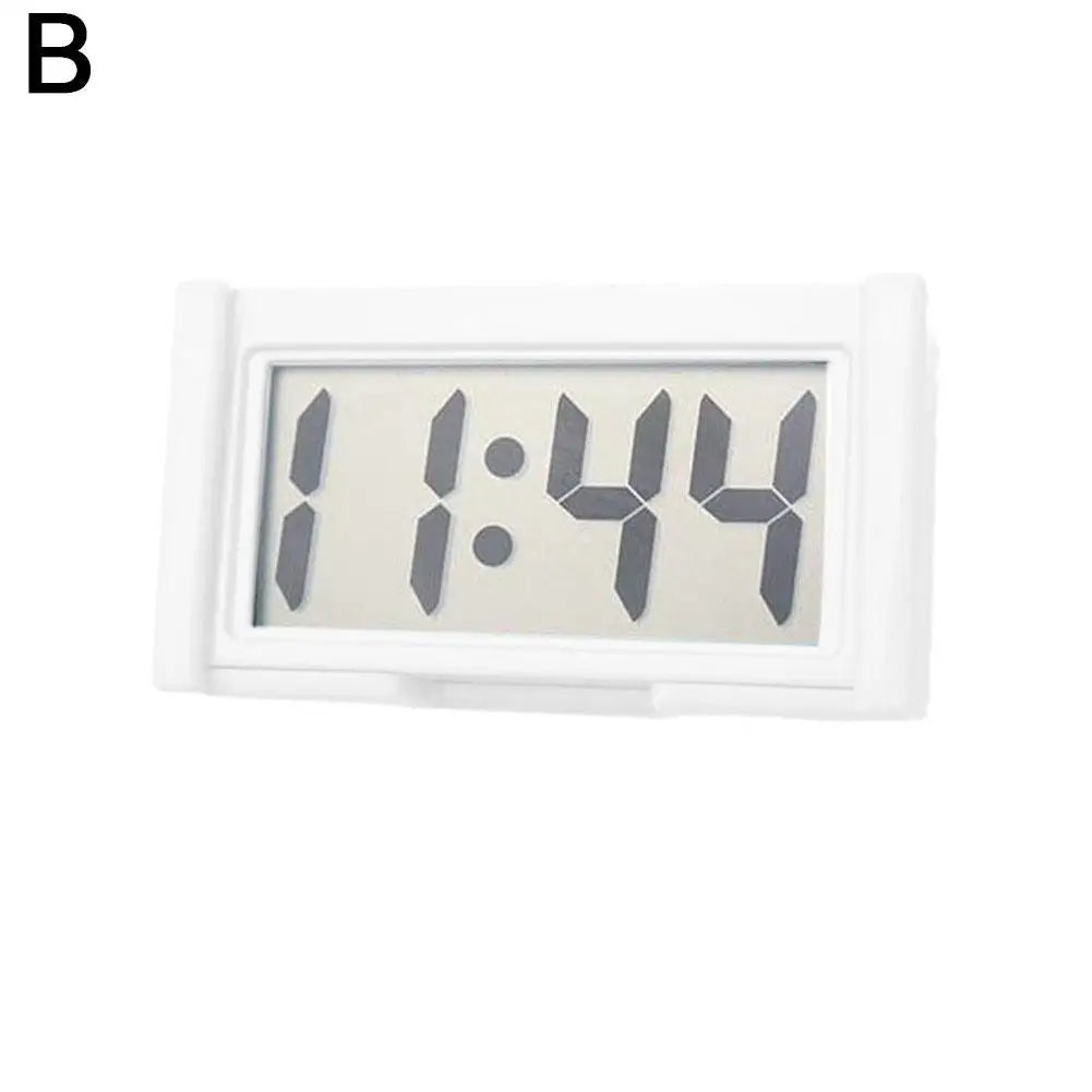 Mini Digital Clock for Car Dashboard – Large LCD Screen, Self-Adhesive