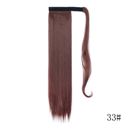Wrap Around Ponytail Extension Synthetic Straight Hair 22-34 Inch