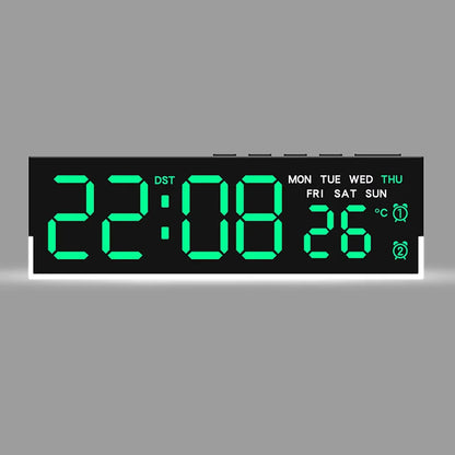 USB Digital Alarm Clock with Mood Light, Temperature & Dual Alarm