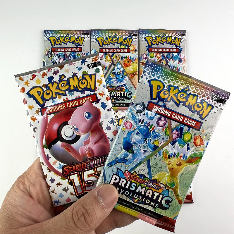 10/20PCS Pokémon Prismatic Evolutions 151 Booster Card Pack