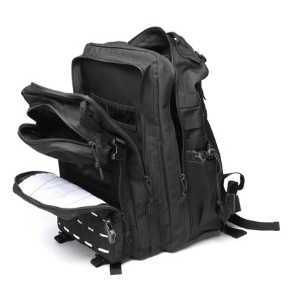 Tactical Backpack 25L/50L MOLLE Military Rucksack with 2 Bottle Holders for Hiking & Outdoor