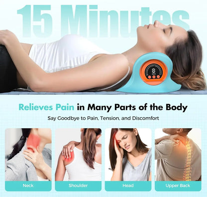 3-in-1 Rechargeable Neck Massager Pillow – Shiatsu, Heat & Remote