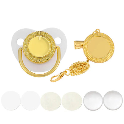 Luxury Bling Baby Pacifier & Clip Set – Personalized Newborn Dummy