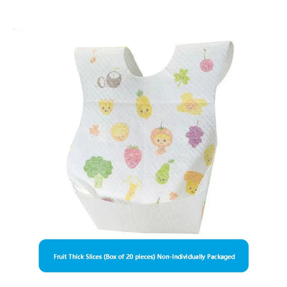 Disposable Baby Bibs Waterproof No-Wash Feeding Bibs for Toddlers