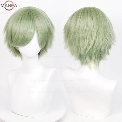 Short Straight Anime Cosplay Wig 30cm Multi-Color Unisex