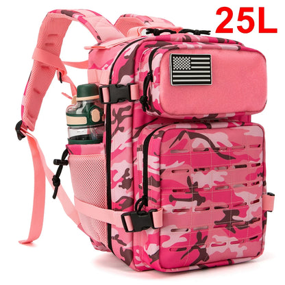 Tactical MOLLE Backpack with Dual Cup Holders – 25L & 45L