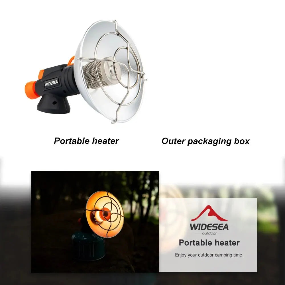 Widesea Portable Camping Gas Heater – Stainless Steel Outdoor Burner