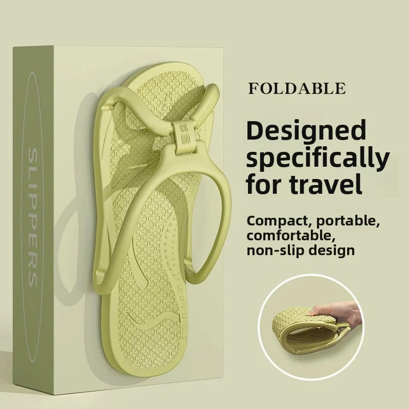 Foldable Travel Slippers – Portable EVA Flip Flops