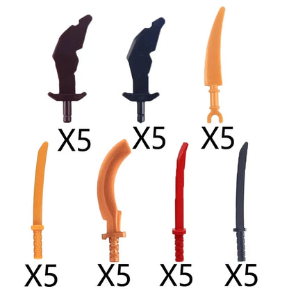 Medieval Military Building Blocks Parts – Castle Knights Weapons Accessories