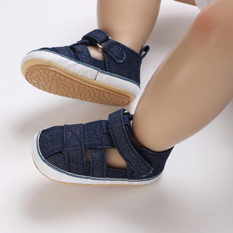 Baby First Walker Sandals – Soft Sole Closed-Toe Unisex (0-18 Months)