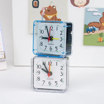 Square Alarm Clock – Compact Quartz Desk Clock for Kids, Students & Travel