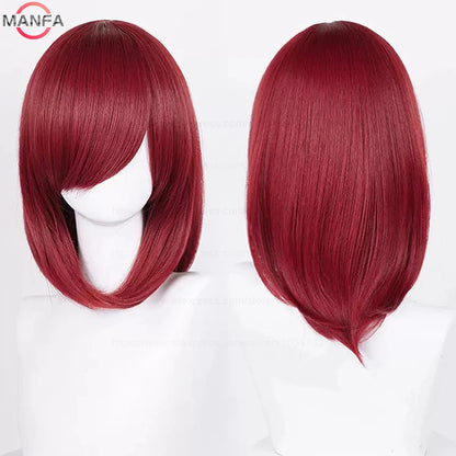 Anime Cosplay Bob Wig with Bangs – 40cm Heat Resistant, 54 Colors