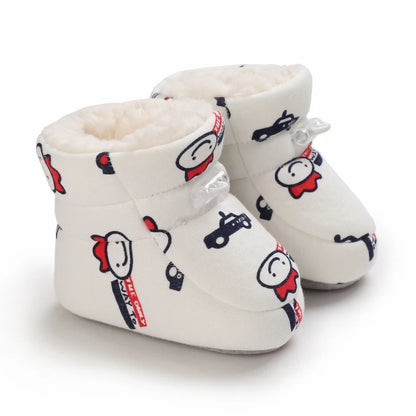 Baby Winter Boots – Cartoon Warm Fleece Booties for Boys & Girls