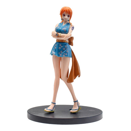 18CM One Piece Luffy Zoro Chopper Nami PVC Action Figures