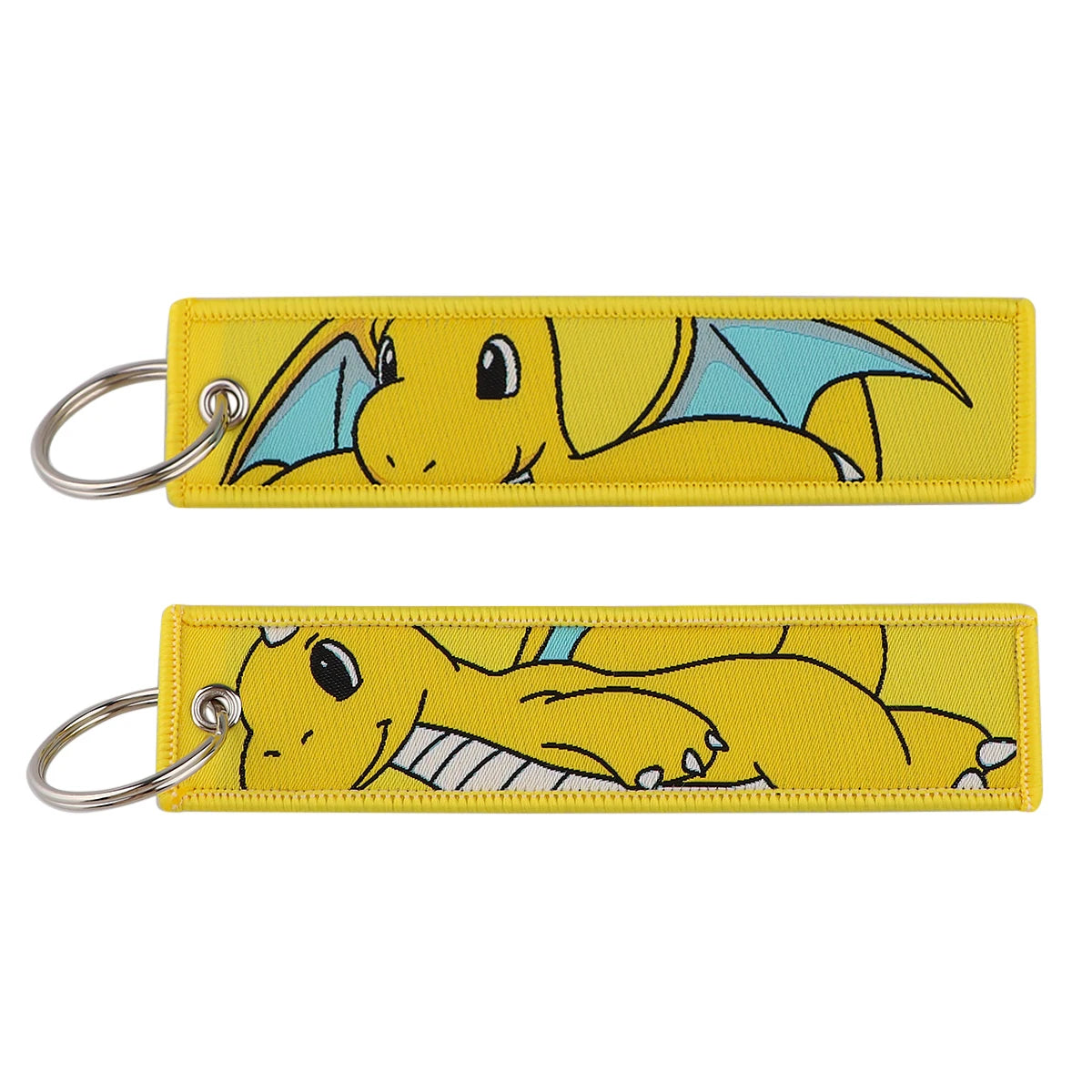 Anime Embroidered Keychain - Cute Cartoon Jet Tag Key Ring