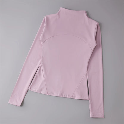 Women's Zip-Up Athletic Jacket – Slim Fit Running Sports Coat