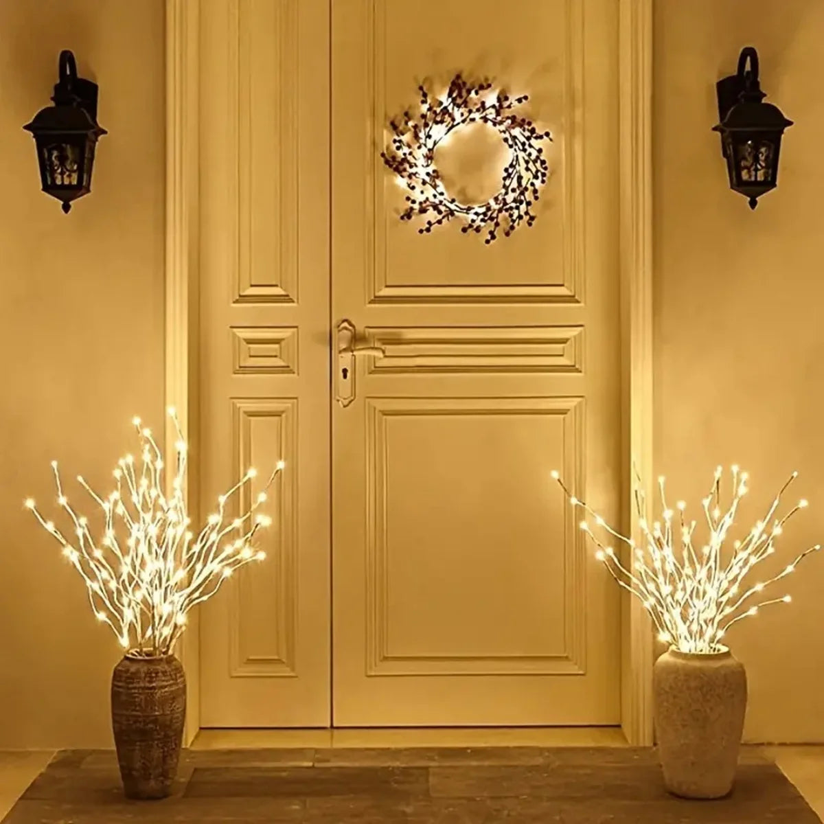 LED Birch Branch Lights – Battery Operated, 20 LEDs, Warm & Cool White