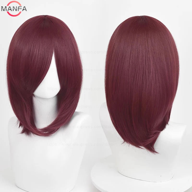 Anime Cosplay Bob Wig with Bangs – 40cm Heat Resistant, 54 Colors