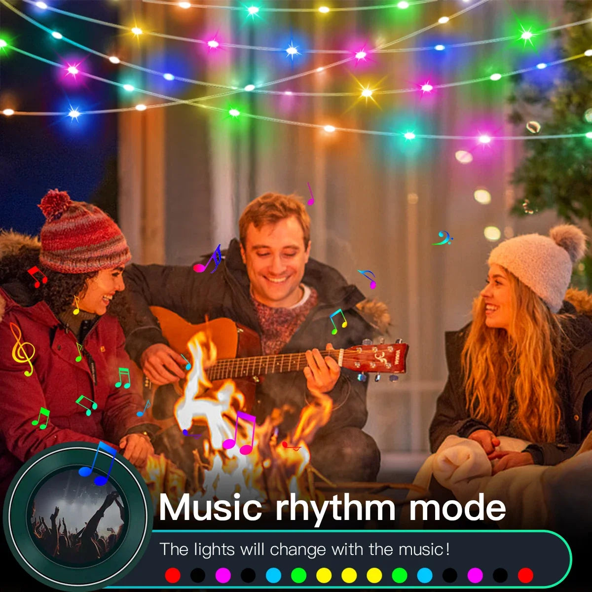 RGBIC Addressable Fairy Lights – Bluetooth App & Music Sync, 5M–20M