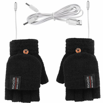 USB Heated Gloves – Electric Heating Hand Warmer for Typing & Skiing
