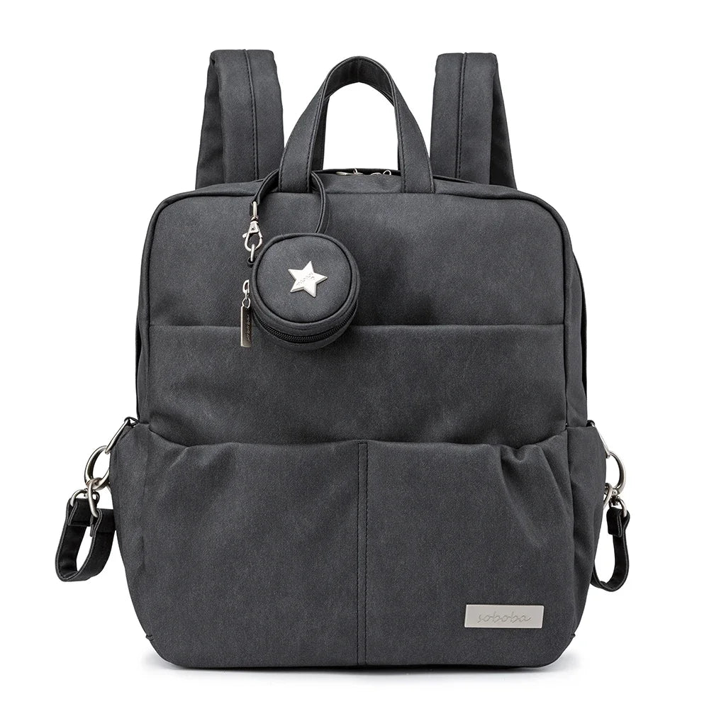 Soboba Large Capacity Waterproof Diaper Backpack with Pacifier Holder