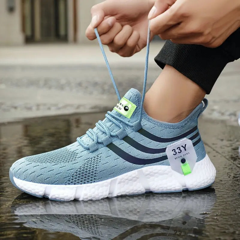 Men's Lightweight Mesh Running Sneakers – Breathable Athletic Shoes