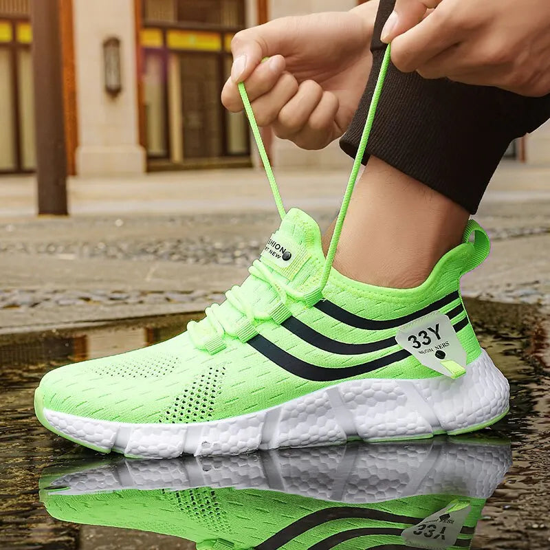 Men's Lightweight Mesh Running Sneakers – Breathable Athletic Shoes