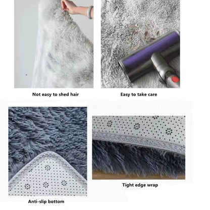 Fluffy Shaggy Bedside Rug – Soft Non-Slip Bedroom Carpet Runner