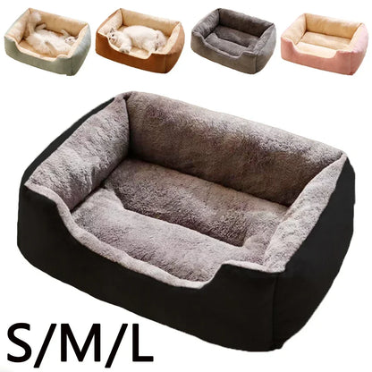 Plush Pet Sofa Bed – Soft Cushion for Dogs & Cats, S/M/L