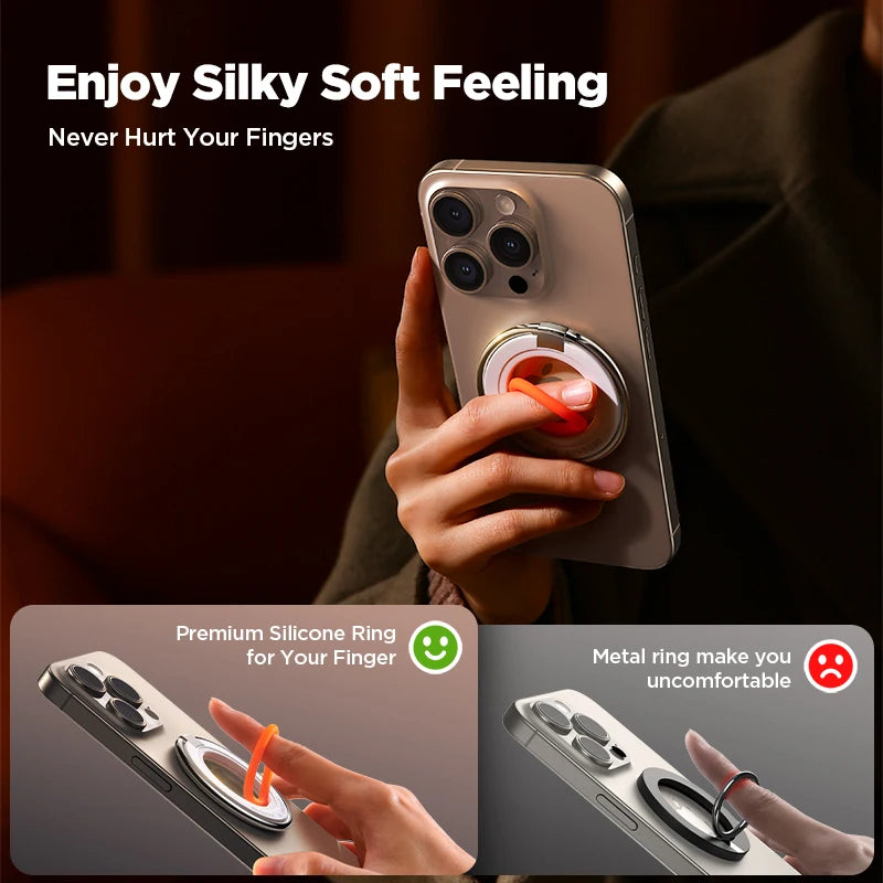 Joyroom Magnetic Ring Phone Holder Silicone Grip Kickstand