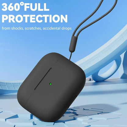 Silicone AirPods Pro 2 Case with Wrist Strap & Cleaning Kit