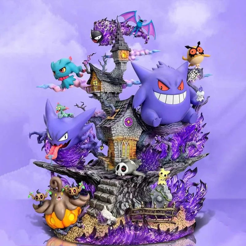 32CM Pokémon Gengar Evolution Family PVC Action Figure Set