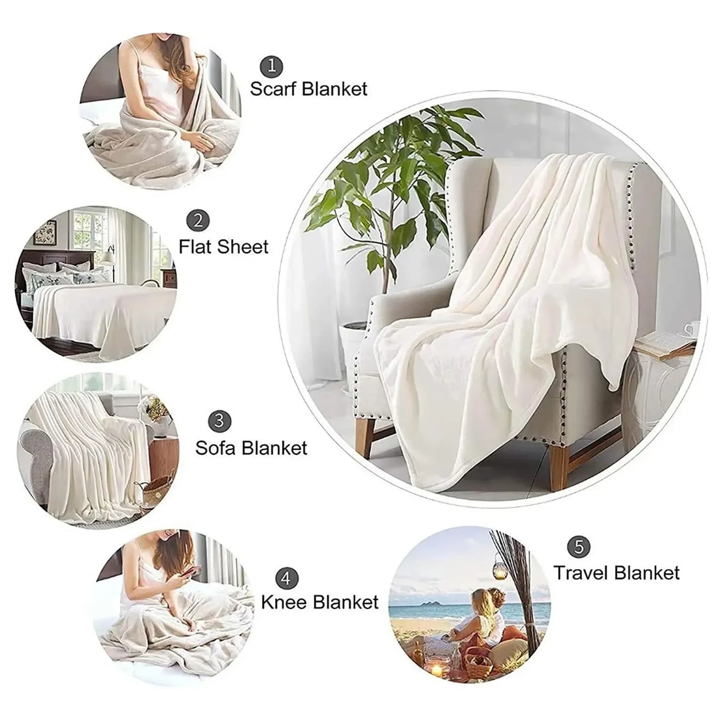 Cabbage Throw Blanket – Funny Novelty Lettuce Plush Blanket, 4 Sizes