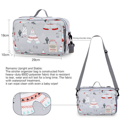 Waterproof Baby Diaper Bag – Printed Wet Dry Reusable Maternity Bag