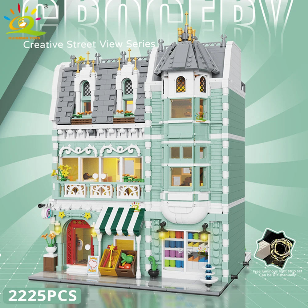 Corner Coffee Shop MOC Building Blocks Set – City Street View