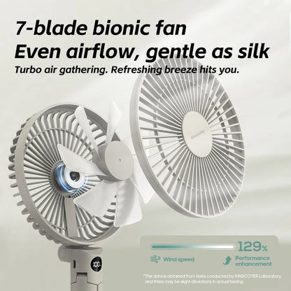 Handheld Folding Fan 3600mAh Rechargeable Desktop & Portable