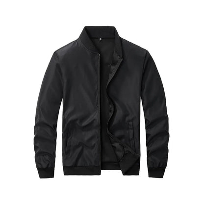 Men's Bomber Jacket – Casual Baseball Collar Lightweight Zip-Up Coat