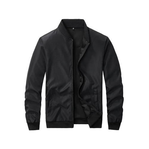 Men's Bomber Jacket – Casual Baseball Collar Lightweight Zip-Up Coat