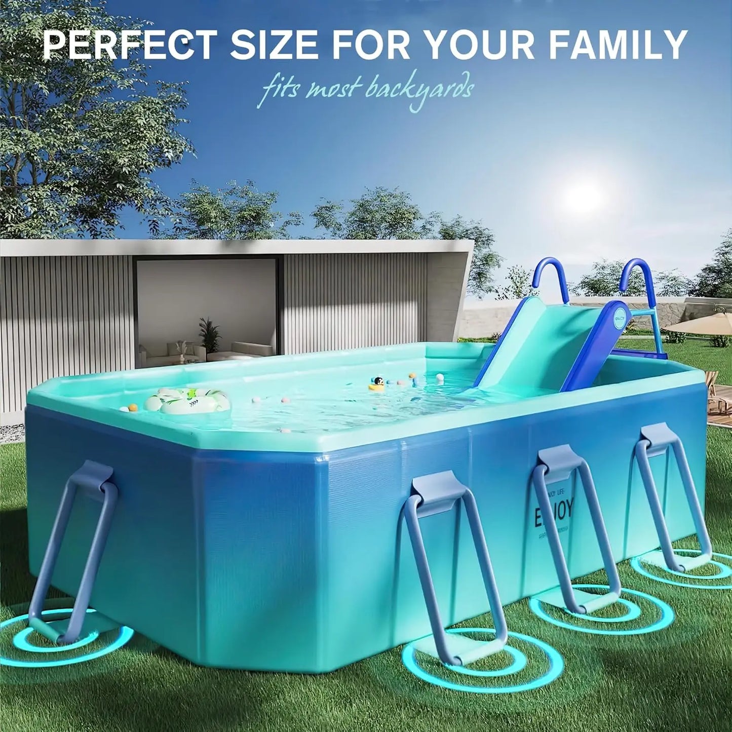 Large Foldable Non Inflatable Portable Swimming Pool